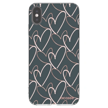 Picasee διαφανής θήκη σιλικόνης Apple iPhone XS Max - Lots of love