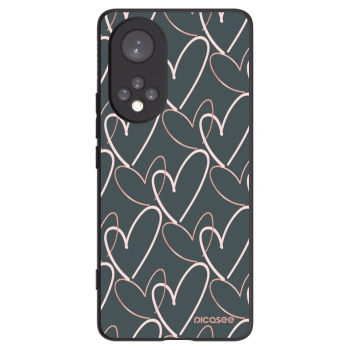 Picasee Μαύρη θήκη σιλικόνης για Honor 50 5G - Lots of love