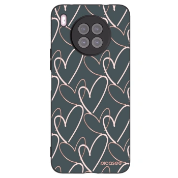 Picasee Μαύρη θήκη σιλικόνης για Huawei Nova 8i - Lots of love