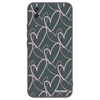 Picasee Μαύρη θήκη σιλικόνης για Vivo Y11s - Lots of love