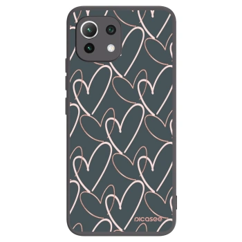 Picasee Μαύρη θήκη σιλικόνης για Xiaomi 11 Lite 5G NE - Lots of love