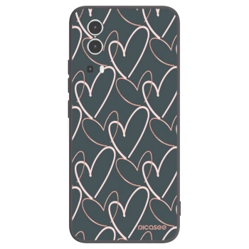 Picasee Μαύρη θήκη σιλικόνης για Vivo Y72 5G - Lots of love
