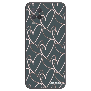 Picasee Μαύρη θήκη σιλικόνης για Realme 8 5G - Lots of love