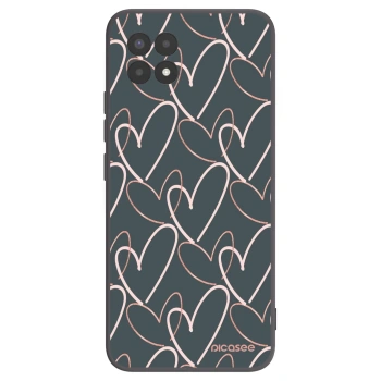 Picasee Μαύρη θήκη σιλικόνης για Realme 8i - Lots of love