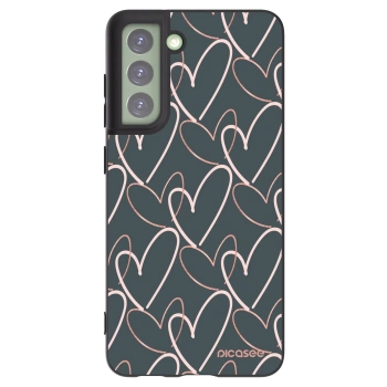 Picasee Μαύρη θήκη σιλικόνης για Samsung Galaxy S21 FE 5G - Lots of love