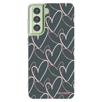 Picasee διαφανής θήκη σιλικόνης Samsung Galaxy S21 FE 5G - Lots of love