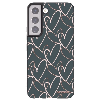 Picasee Μαύρη θήκη σιλικόνης για Samsung Galaxy S22 5G - Lots of love