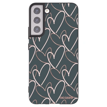 Picasee Μαύρη θήκη σιλικόνης για Samsung Galaxy S22+ 5G - Lots of love