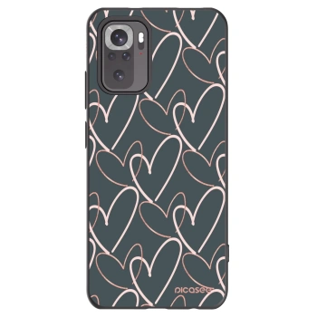 Picasee Μαύρη θήκη σιλικόνης για Xiaomi Redmi Note 11S 4G - Lots of love