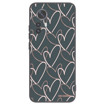 Picasee Μαύρη θήκη σιλικόνης για Xiaomi 12 Pro - Lots of love