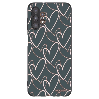 Picasee Μαύρη θήκη σιλικόνης για Samsung Galaxy A13 4G A135 - Lots of love