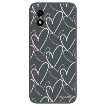 Picasee Μαύρη θήκη σιλικόνης για Vivo Y01 - Lots of love