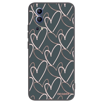 Picasee Μαύρη θήκη σιλικόνης για Vivo Y52 5G - Lots of love
