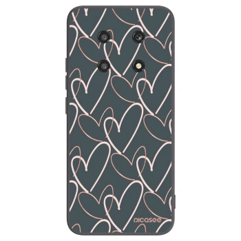 Picasee Μαύρη θήκη σιλικόνης για Honor Magic4 Lite 5G - Lots of love