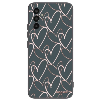 Picasee Μαύρη θήκη σιλικόνης για Samsung Galaxy M13 M135F - Lots of love