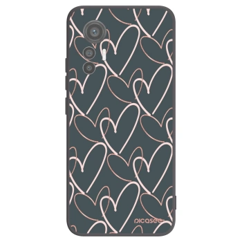 Picasee Μαύρη θήκη σιλικόνης για Xiaomi 12 Lite - Lots of love