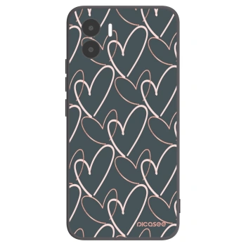 Picasee Μαύρη θήκη σιλικόνης για Xiaomi Redmi A1 - Lots of love