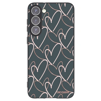 Picasee Μαύρη θήκη σιλικόνης για Samsung Galaxy S23+ 5G - Lots of love