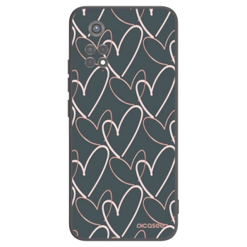 Picasee Μαύρη θήκη σιλικόνης για Xiaomi Redmi Note 11S 5G - Lots of love