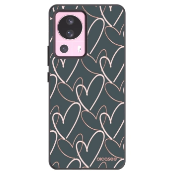 Picasee Μαύρη θήκη σιλικόνης για Xiaomi 13 Lite - Lots of love