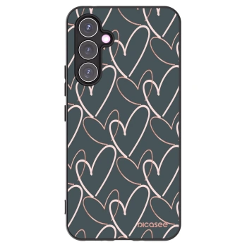 Picasee Μαύρη θήκη σιλικόνης για Samsung Galaxy A54 5G A546B - Lots of love