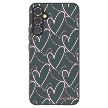 Picasee Μαύρη θήκη σιλικόνης για Samsung Galaxy A34 5G A346B - Lots of love