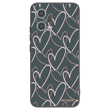 Picasee Μαύρη θήκη σιλικόνης για Xiaomi Redmi Note 12 5G - Lots of love