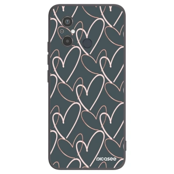 Picasee Μαύρη θήκη σιλικόνης για Xiaomi Redmi 12C - Lots of love