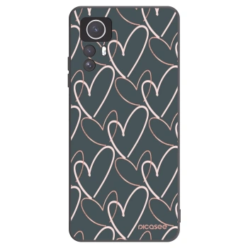 Picasee Μαύρη θήκη σιλικόνης για Xiaomi Redmi Note 12S - Lots of love