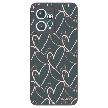 Picasee Μαύρη θήκη σιλικόνης για Xiaomi Redmi Note 12 4G - Lots of love