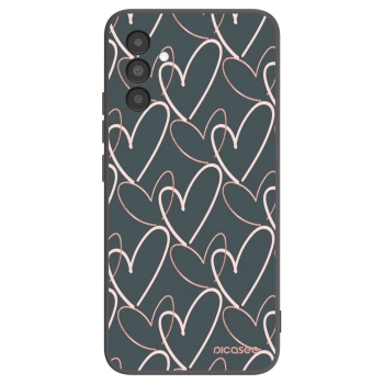 Picasee Μαύρη θήκη σιλικόνης για Samsung Galaxy A04s A047F - Lots of love