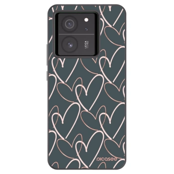 Picasee Μαύρη θήκη σιλικόνης για Xiaomi 13T Pro - Lots of love