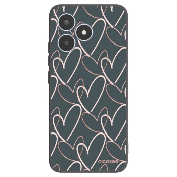 Picasee Μαύρη θήκη σιλικόνης για Realme C53 - Lots of love
