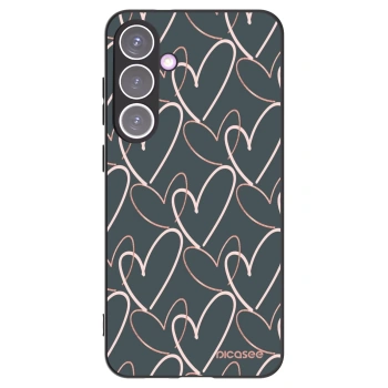 Picasee Μαύρη θήκη σιλικόνης για Samsung Galaxy S24+ S926B 5G - Lots of love