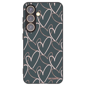 Picasee Μαύρη θήκη σιλικόνης για Samsung Galaxy S24 S921B 5G - Lots of love