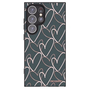 Picasee Μαύρη θήκη σιλικόνης για Samsung Galaxy S24 Ultra S928B 5G - Lots of love