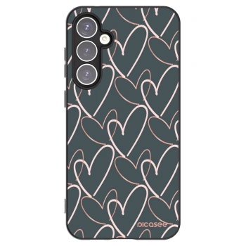 Picasee Μαύρη θήκη σιλικόνης για Samsung Galaxy S23 FE S711B - Lots of love