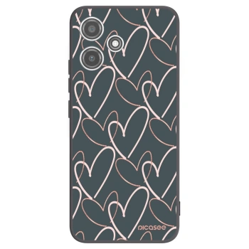 Picasee Μαύρη θήκη σιλικόνης για Xiaomi Redmi 12 5G - Lots of love