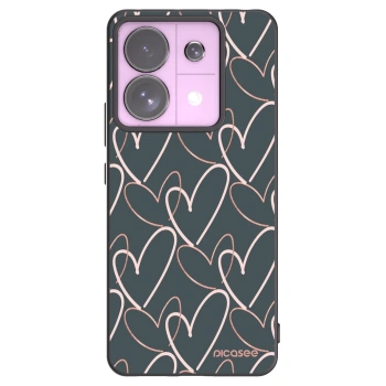 Picasee Μαύρη θήκη σιλικόνης για Xiaomi Redmi Note 13 Pro 5G - Lots of love