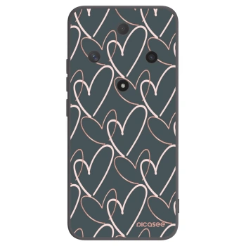 Picasee Μαύρη θήκη σιλικόνης για Honor Magic6 Lite 5G - Lots of love