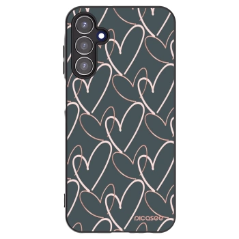 Picasee Μαύρη θήκη σιλικόνης για Samsung Galaxy A15 A155F 4G - Lots of love