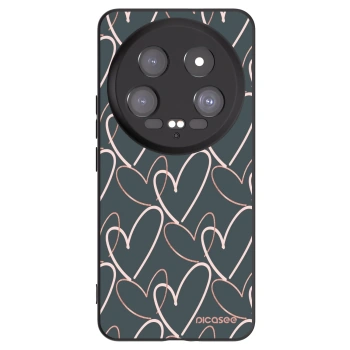 Picasee Μαύρη θήκη σιλικόνης για Xiaomi 14 Ultra - Lots of love