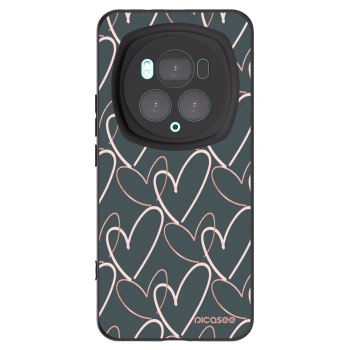 Picasee Μαύρη θήκη σιλικόνης για Honor Magic6 Pro - Lots of love