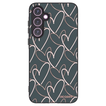 Picasee Μαύρη θήκη σιλικόνης για Samsung Galaxy A35 5G A356B - Lots of love