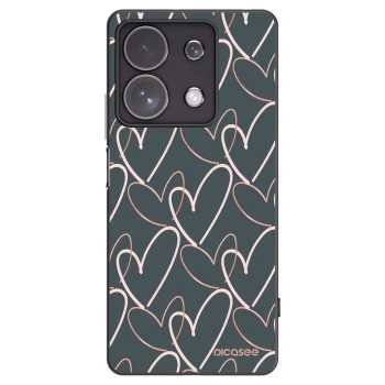 Picasee Μαύρη θήκη σιλικόνης για Xiaomi Redmi Note 13 Pro 4G - Lots of love