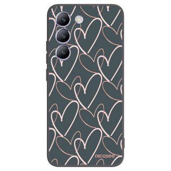 Picasee Μαύρη θήκη σιλικόνης για Vivo V40 SE 5G - Lots of love