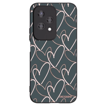 Picasee Μαύρη θήκη σιλικόνης για Honor 200 Lite - Lots of love