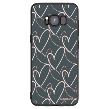 Picasee Μαύρη θήκη σιλικόνης για Samsung Galaxy S8 G950F - Lots of love