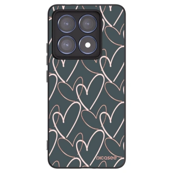 Picasee Μαύρη θήκη σιλικόνης για Xiaomi 14T Pro - Lots of love