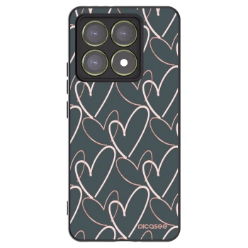Picasee Μαύρη θήκη σιλικόνης για Xiaomi 14T - Lots of love